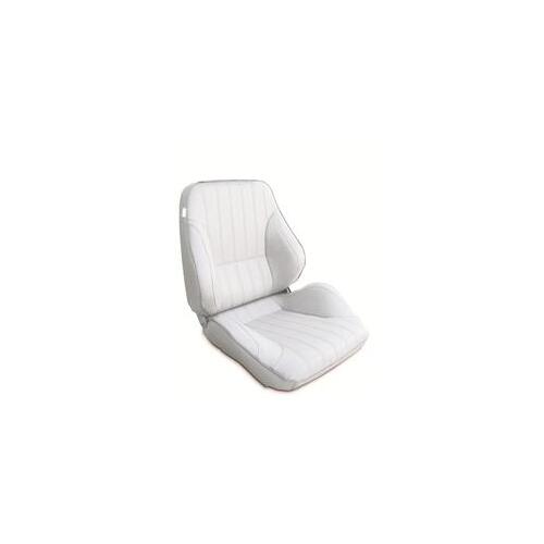 Procar Seat, Rally Lowback Series 1050, Driver Side, Vinyl, White, Lever Recline Style, Each