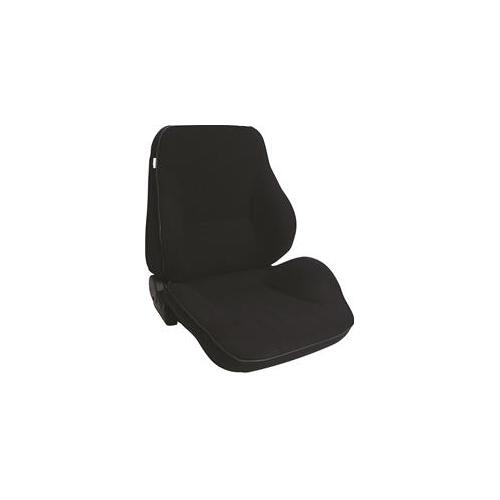 Procar Seat, Rally Lowback Series 1050, Driver Side, Velour, Black, Lever Recline, Each