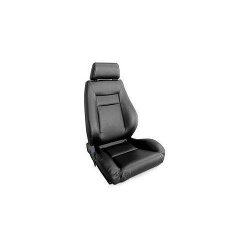 Procar Seat, Elite Series 1100, Reclining, Driver Side, Leather, Black, Each