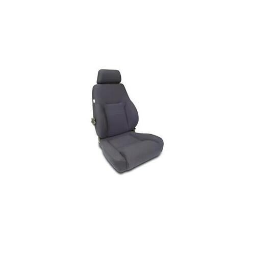 Procar Seat, Elite Lumbar Series 1200, Reclining, Left Side, Velour, Black, Each