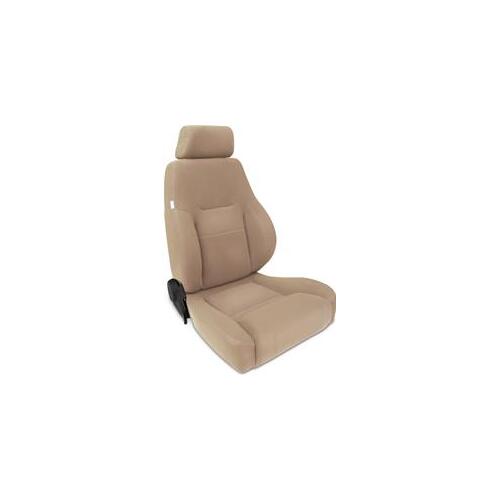 Procar Seat, Elite Lumbar Series 1200, Driver Side, Velour, Beige, Lever Recline, Each