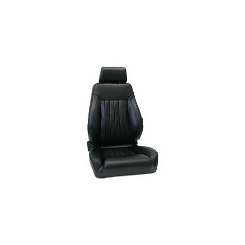 Procar Seat, Elite Lumbar DLX, Driver Side, Vinyl, Black, Lever Recline, Each