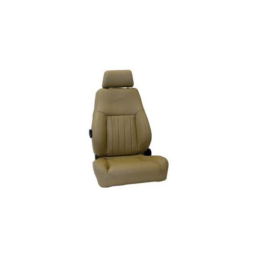 Procar Seats, Elite Lumbar DLX, Recliner, Beige Vinyl, Driver Side Each