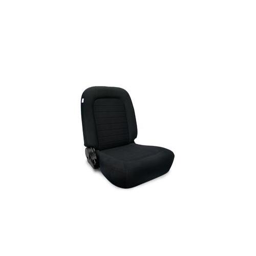 Procar Seat, Classic Lowback Series 1500, Driver Side, Velour, Black, Lever Recline, Each