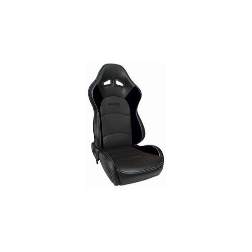 Procar Seat, Evolution Series, 1616 Suspension, Black Vinyl Cover, Lever Recline, Driver Side, Each