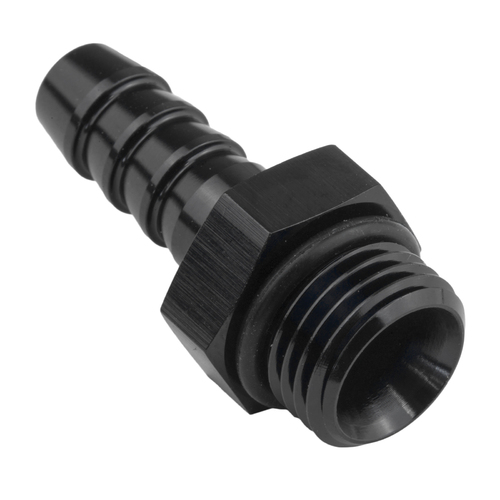 Proflow Fitting adaptor AN 8 Male Hose End To 5/8in. Barb, Black