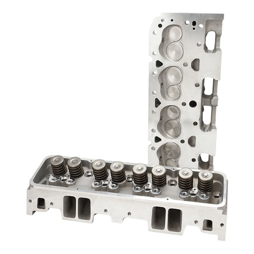 Proflow Cylinder Heads, SuperMax 210 CNC, SB Chev, Aluminum, Assembled, Studs & G/Plates, 64cc Chamber, Angle Plug, 210cc Intake Runner, 600HP, Pair