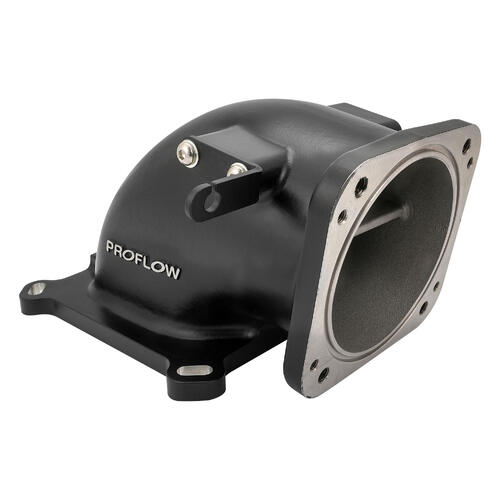 Proflow EFI Throttle Body Intake Elbow 95mm, Universal or LS To 4150 Square Bore, Cast Aluminium, Black