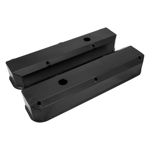 Proflow Valve Covers, Tall, Fabricated Aluminum, Black Powder Coated, Small Block For Chrysler, Pair