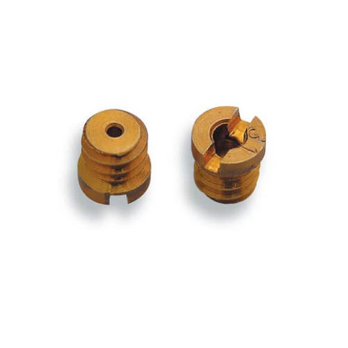 Quick Fuel Idle Feed Restrictors, Brass, 6-32 unf, Natural, .038 Size, 4150/4500, Set of 4