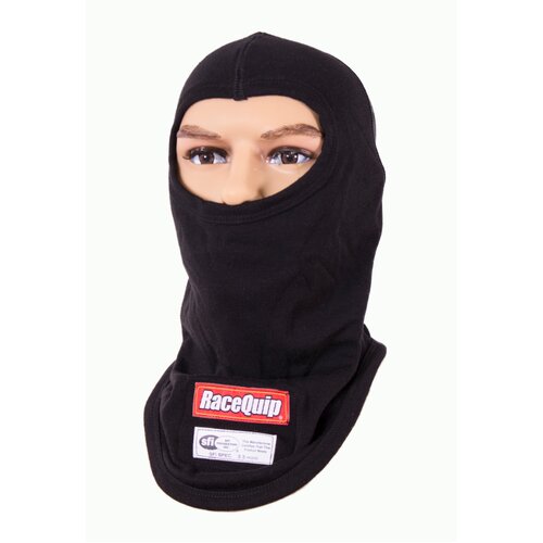 RaceQuip Undergarments, Sfi 3.3 Fr 1-Layer Hood Blk Lrg