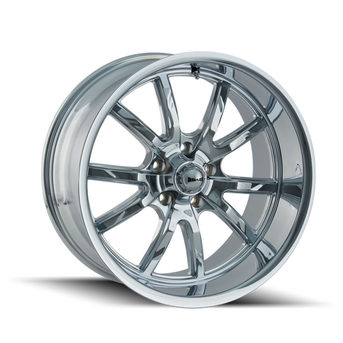 Ridler 650 Wheel, Chrome, Chrome, 15X8, 5-120.65 Bolt Circle, 4.5 Backspace, 83.82 Bore, Each