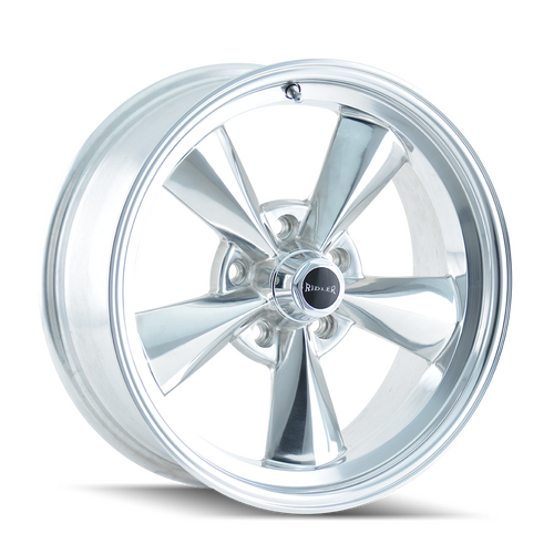 Ridler 675 Wheel, Polished, Polished, 15X7, 5-114.3 Bolt Circle, 4 Backspace, 83.82 Bore, Each