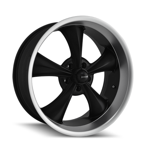 Ridler 695 Wheel, Matte Black Machined, Black Machined, 20X10, 5-114.3 Bolt Circle, 5.5 Backspace, 83.82 Bore, Each