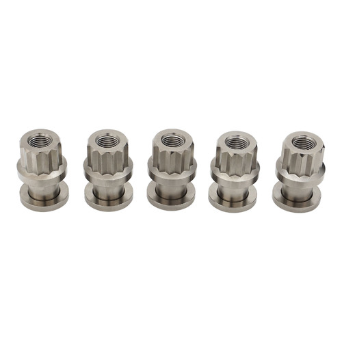 RTS Wheel Lug Nut w/Washer Kit, 1/2"-20, Grade 5 Titanium, 0.700" Shank, Drag Race, 5 Pack