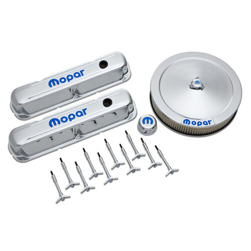 Proform , MOPAR Small Block Engine Dress-Up Kit, Chrome with Signature Blue MOPAR Emblems