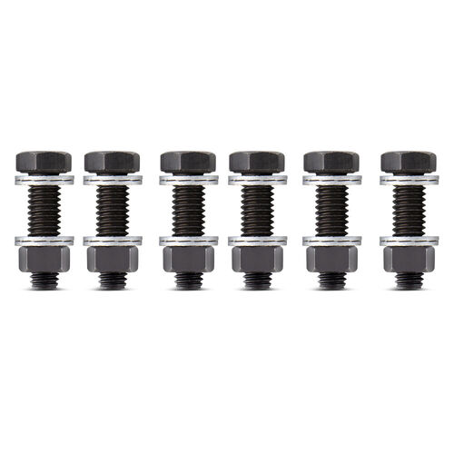 Proform , Wedge-Locking Collector Bolts, Grade 8, Black Oxide Finish; 3/8"-16 Thread Diameter; 1" Long