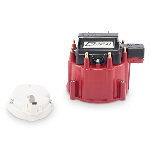 Proform , V8 Distributor Cap, Coil, and Rotor Kit, Red Cap