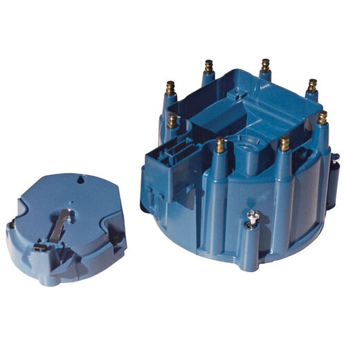 Proform , V8 HEI Distributor Cap, and Rotor Kit; Blue Cap, Fits 73-90 V8 GM HEI Distributors with Internal Coil