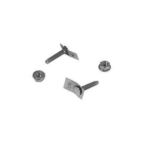 Scott Drake Classic Body Fasteners, Body Clip Nuts, Rear Valance Mounting, Hex, Steel, Natural, For Ford, Kit