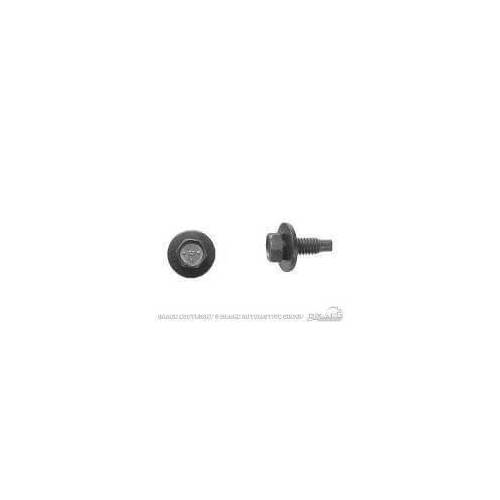 Scott Drake Classic Body Fastener, Captured Washer Body Bolt, Hex, 5/16-18 in. Thread, Steel, Black Oxide, 0.875 in. Length, Each