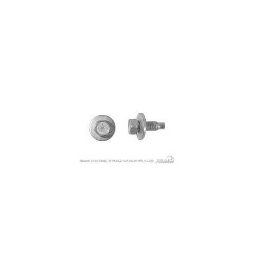 Scott Drake Classic Body Fastener, Captured Washer Body Bolt, Hex, 5/16-18 in. Thread, Steel, Silver, 0.875 in. Length, Each