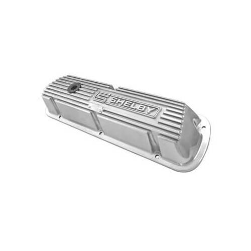 Scott Drake Classic Valve Covers, Classic, Shelby Top Style, Polished, For Ford, Small Block Windsor, Pair