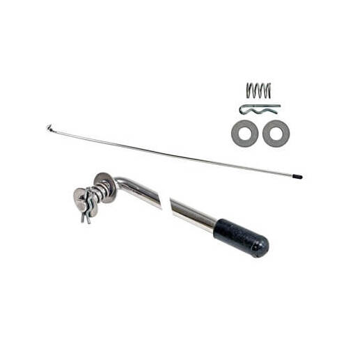 Scott Drake Classic Hood Prop Rod, Stainless Steel, Polished, For Ford, Kit