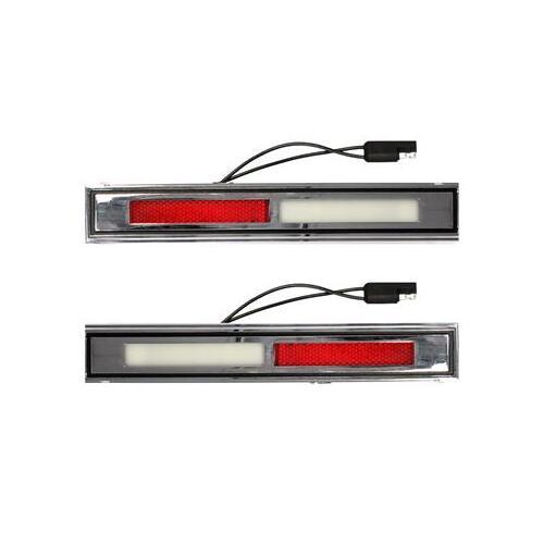 Scott Drake Classic Interior Lights, Door Courtesy Light, Rectangular, Deluxe Interior, For Ford, Pair