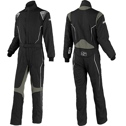 Simpson Racing Helix Racing Suit, X-Large - Black / Gray