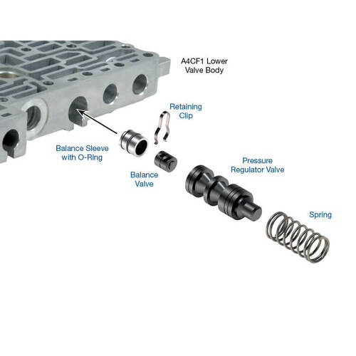 Sonnax Oversized Pressure Regulator Valve Kit, Hyundai/Kia A4Cf1, A4Cf2, Each