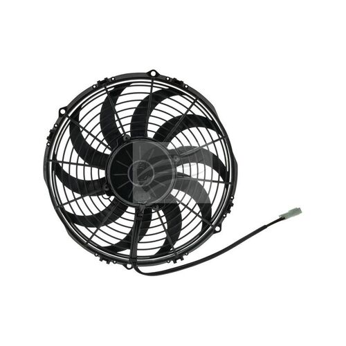 SPAL Electric, Single Curved Fan 11in. 12V Puller, Airflow, 1320m3 h 6.4amps , Plastic Shroud, Each