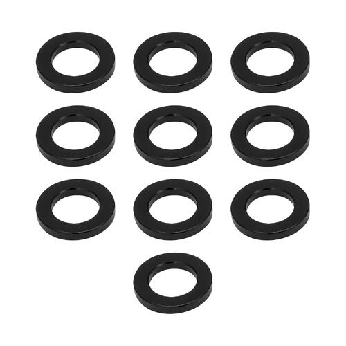 Street Pro Wheel Lug Nut Washers, Billet Aluminium, 4mm Thick / 29mm OD, Set of 10, Black