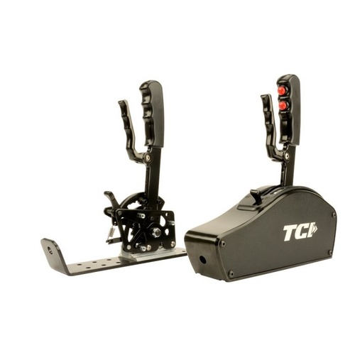 TCI Automatic Transmission Shifter, Diablo Series, Blackout, Cable Operated, Pistol Grip, Without Cover, No Buttons, Each