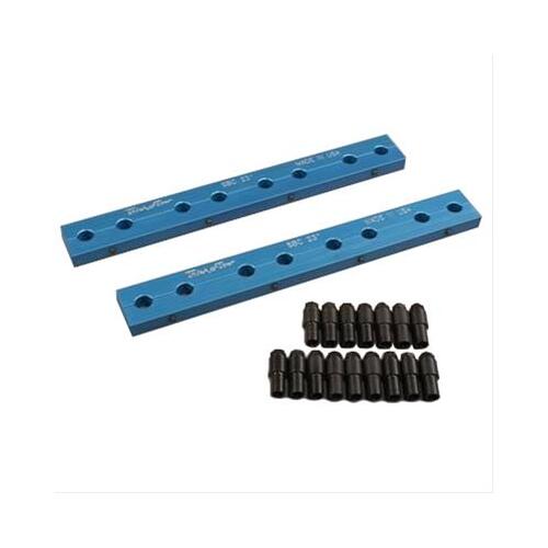 Trick Flow Rocker Arm Stud Girdle, Aluminum, Blue, 7/16 in.-20 Thread, 23 Degree Head, For Chevrolet, Small Block, Kit