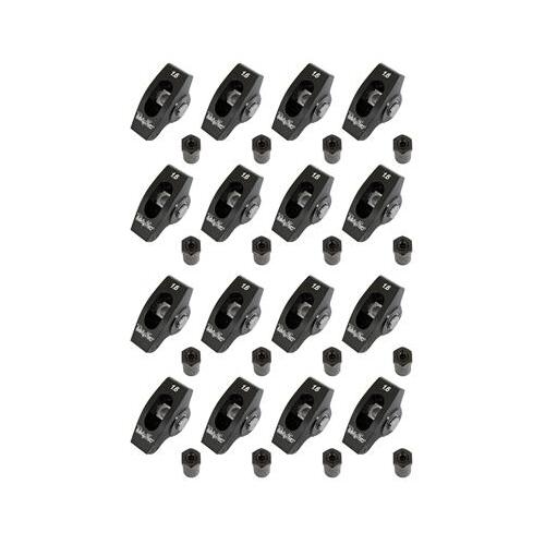 Trick Flow Rocker Arms, 1.6 Ratio, 3/8 in. Stud, Full Roller Design, Aluminum, Small For Chevrolet, Set of 16