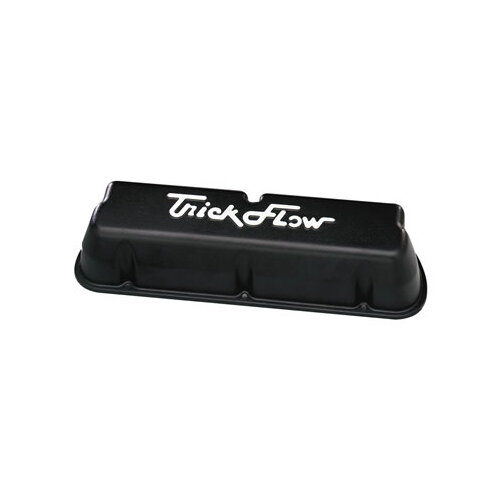 Trick Flow Valve Cover, Tall Height, 3 7/8 in. Overall Height, Cast Aluminum, Black Powdercoated, Small For Ford, Each