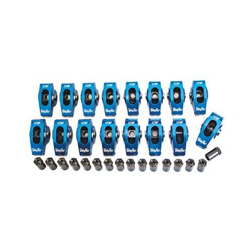 Trick Flow Rocker Arms, 1.73 Ratio, 7/16 in. Stud, Full Roller Design, Aluminum, For Ford 351C, 351M/400, and 429/460, Set 16