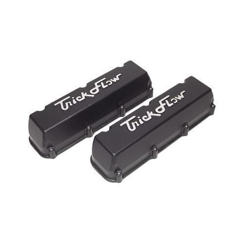 Trick Flow Valve Covers, Tall Height, Cast Aluminum, Black Powdercoated, For Ford 429/460, Pair