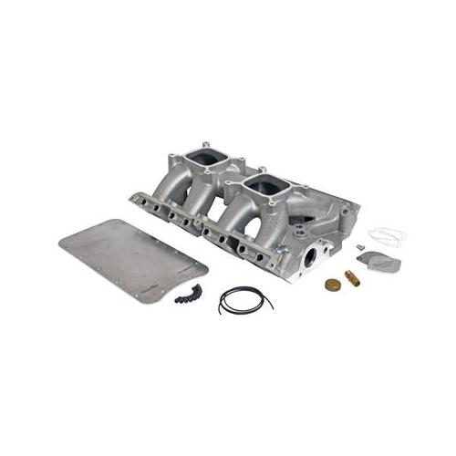 Trick Flow Intake Manifold, R-Series, Tunnel Wedge, Medium Rise, Dual Carb, For Ford Big Block FE, 390, 406, 427, 428, Each