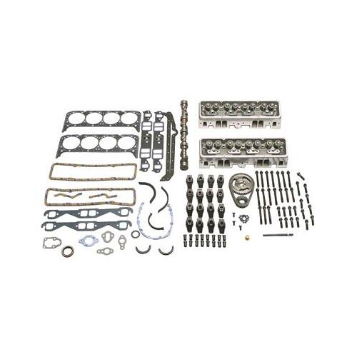 Trick Flow Head Combo, Rockers, Head Bolts, Camshaft, Button and Lock Plate, Pushrod Length Checker, Timing Set, Gaskets, Kit