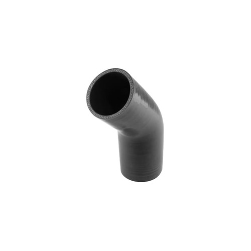 TURBOSMART Silicon Reducer, 45 Degree Elbow, 2.50″-2.75″, Black, Each