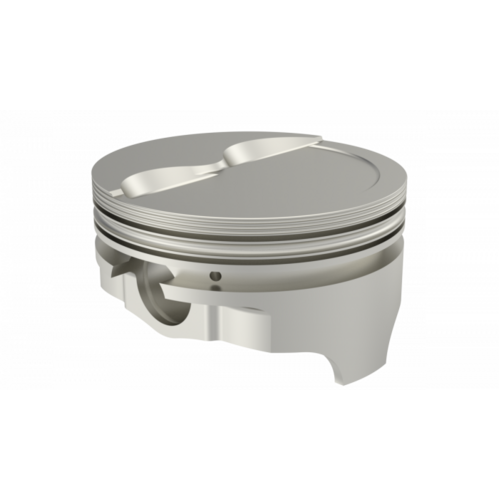 ICON Piston, 4 in. Bore, 1/16, 1/16, 3/16 in. Ring Grooves, For Chevrolet 350 Rod 6.000 Step Dish +18.6cc 2V, .040 Oversized, w/ Rings, Each