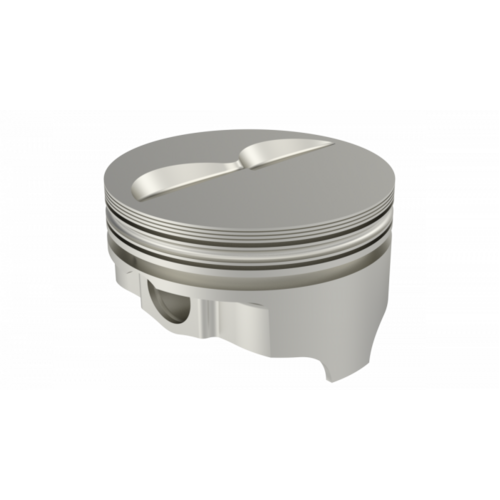 ICON Piston, 4.125 in. Bore, 1/16, 1/16, 3/16 in. Ring Grooves, For Chevrolet 353 Rod 6.000 Flat Top +4.8cc 2V, .060 Oversized, w/ Rings, Each