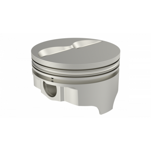 ICON Piston, 4 in. Bore, 1/16, 1/16, 3/16 in. Ring Grooves, For Chevrolet 327 Rod 6.000 Flat Top +4.9cc 2V, .STD Oversized, w/ Rings, Each