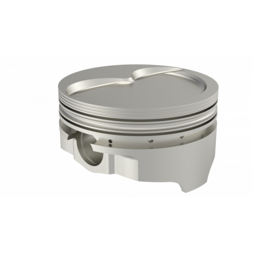 ICON Piston, 4.125 in. Bore, 1/16, 1/16, 3/16 in. Ring Grooves, For Pontiac 495 Rod 6.700 DISH 2V, .085 Oversized, w/ Rings, Each