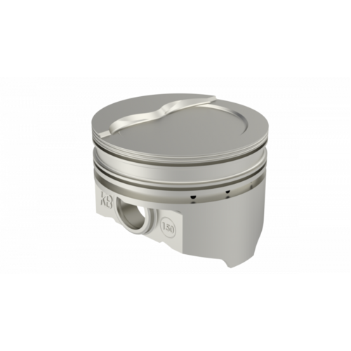 KB Piston, 4.05 in. Bore, 5/64, 3/32, 3/16 in. Ring Grooves, For Ford 390FE, Rod 6.490, Step Dish 20cc 2V, .040 Oversized, w/ Rings, Each