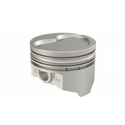 KB Piston, 4.12 in. Bore, For Pontiac 400 Rod 6.630 D-Cup +17cc 2V, .STD Oversized, w/ Rings, Each