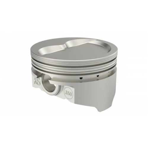 KB Piston, 4.125 in. Bore, For Chevrolet 377 Rod 6.000 D-Cup +18cc 2V, .020 Oversized, w/ Rings, Each