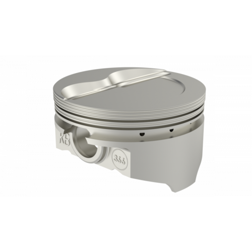 KB Piston, 4 in. Bore, For Ford 347 Rod 5.400 Step Dish +16cc 2V, .STD Oversized, w/ Rings, Each